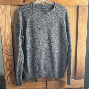 J. Crew Factory Men's Marled Charcoal Crewneck Sweater